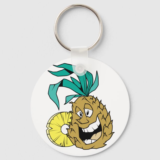 Happy Pineapple Key Ring (Front)