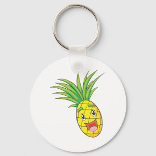 Happy Pineapple Key Ring