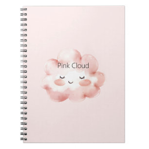 Happy Pink Cloud Eyelashes Notebook