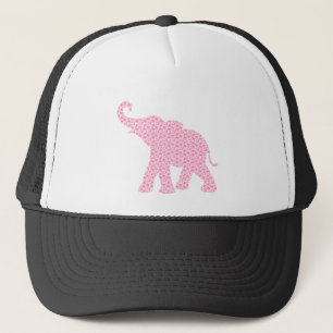 Happy Pink Elephant-Art Pattern Cute Trucker Hat