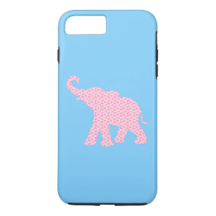 Happy Pink Elephant Art Pattern Unique Cute iPhone 8 Plus/7 Plus Case