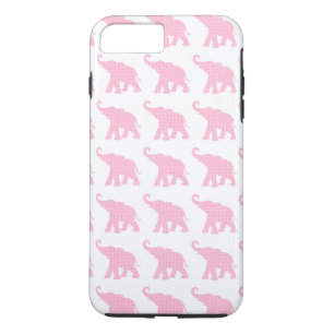 Happy Pink Elephant Art Pattern Unique Cute iPhone 8 Plus/7 Plus Case