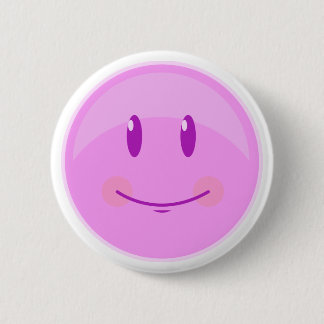 Happy Pink Face 6 Cm Round Badge