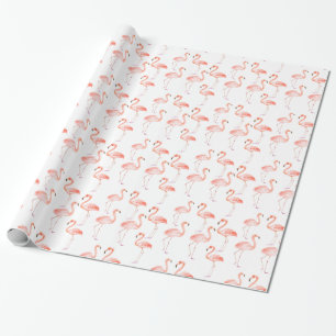 Happy Pink Flamingos Wrapping Paper