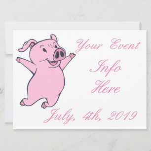 Happy Pink Pig Jumping Thunder_Cove