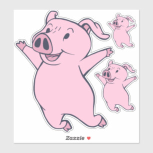 Happy Pink Pig Jumping Thunder_Cove