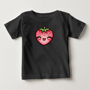 Happy Pink Strawberry Baby T-Shirt