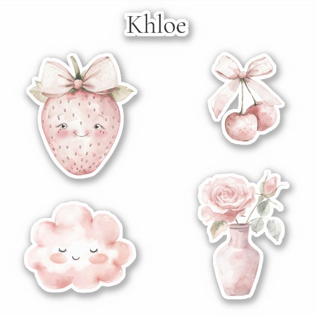 Happy Pink Strawberry Cloud Cherries Roses (Front)