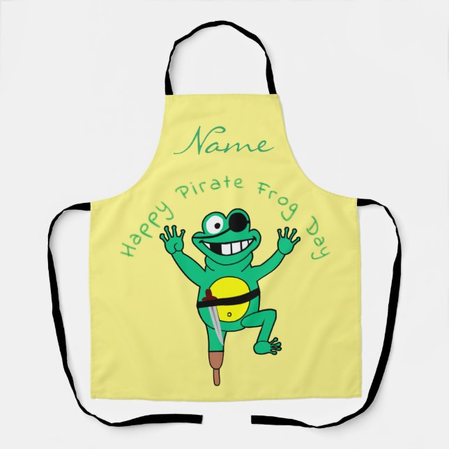 Happy Pirate Frog Day Thunder_Cove Apron (Front)