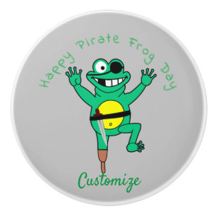 Happy Pirate Frog Day Thunder_Cove Ceramic Knob