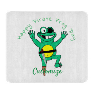 Happy Pirate Frog Day Thunder_Cove Cutting Board