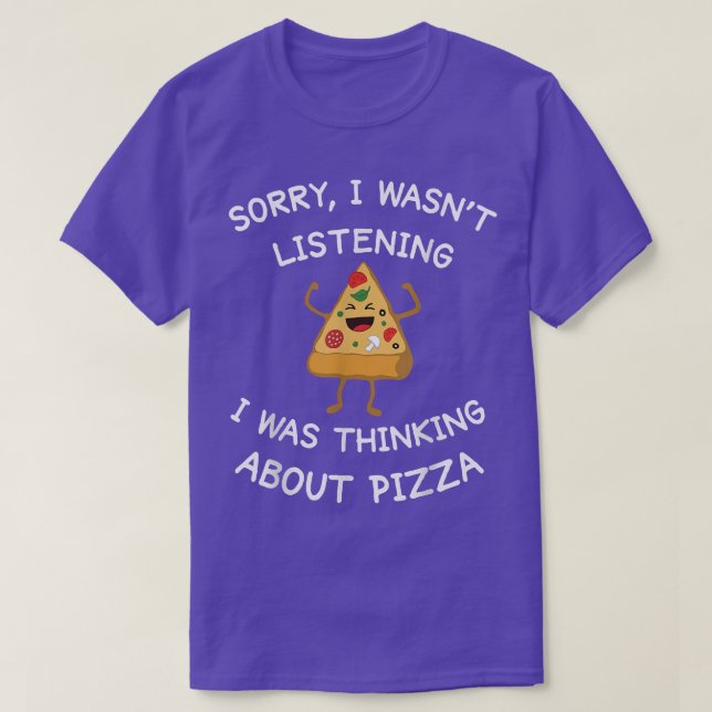 Happy Pizza Food Lover Funny Cute Foodie  T-Shirt (Design Front)