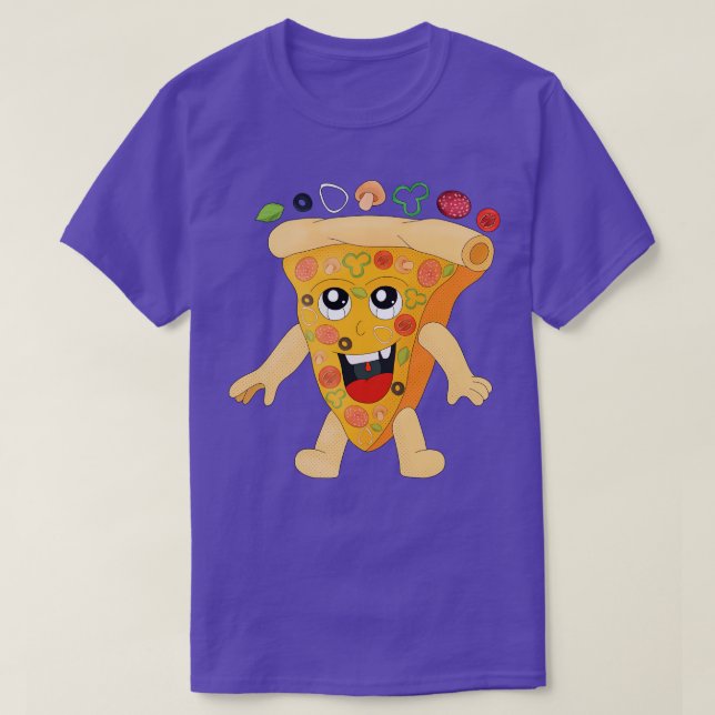Happy Pizza Slice T-Shirt (Design Front)