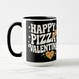 Happy Pizza Valentine Funny Pizza Love Design Mug
