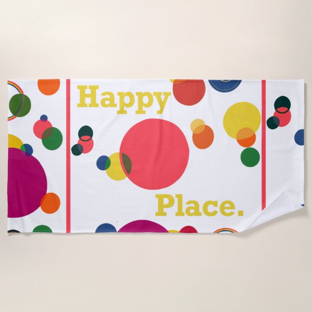 Happy Place Beach Towel (Front)