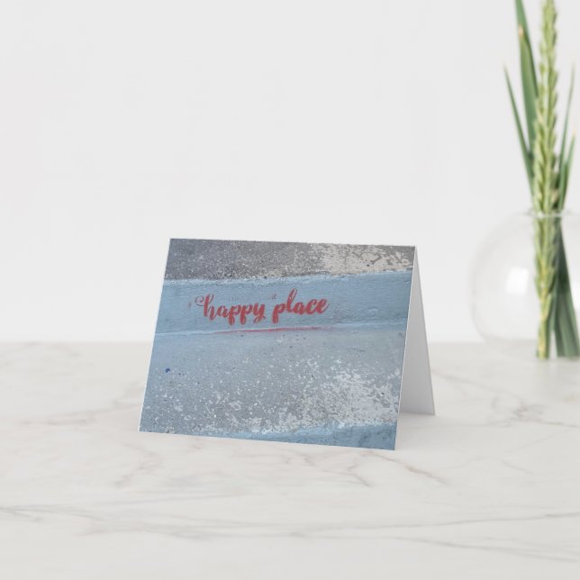 HAPPY PLACE blank folded card  (Front)