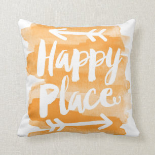 Happy Place - Orange Pillow