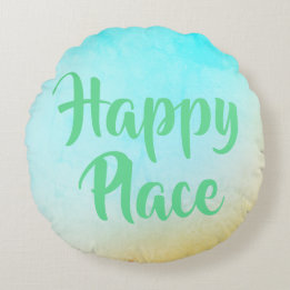 Happy Place Round Cushion