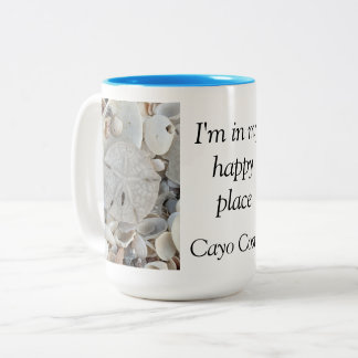 Happy place sand dollar Two-Tone coffee mug