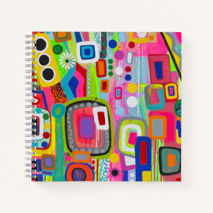 Happy Place Square Notebook