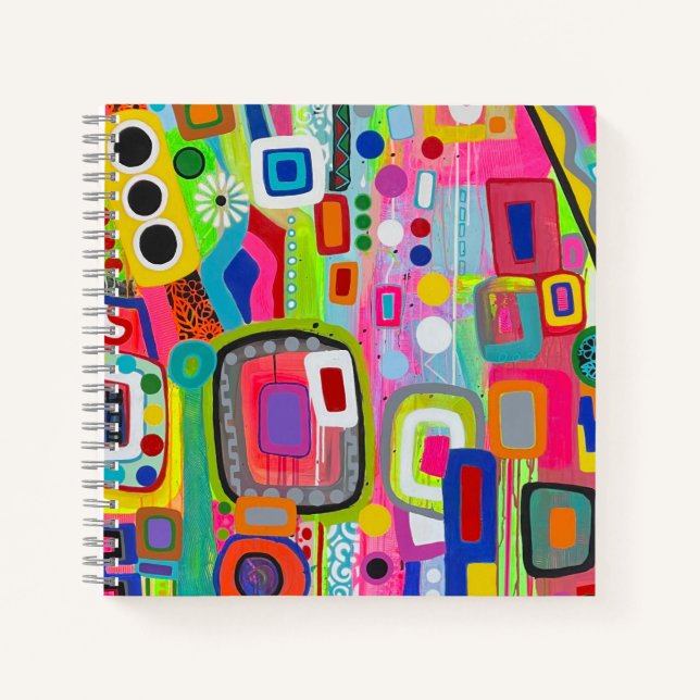 Happy Place Square Notebook (Front)