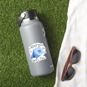 Happy Place Tent Camping Vinyl Sticker