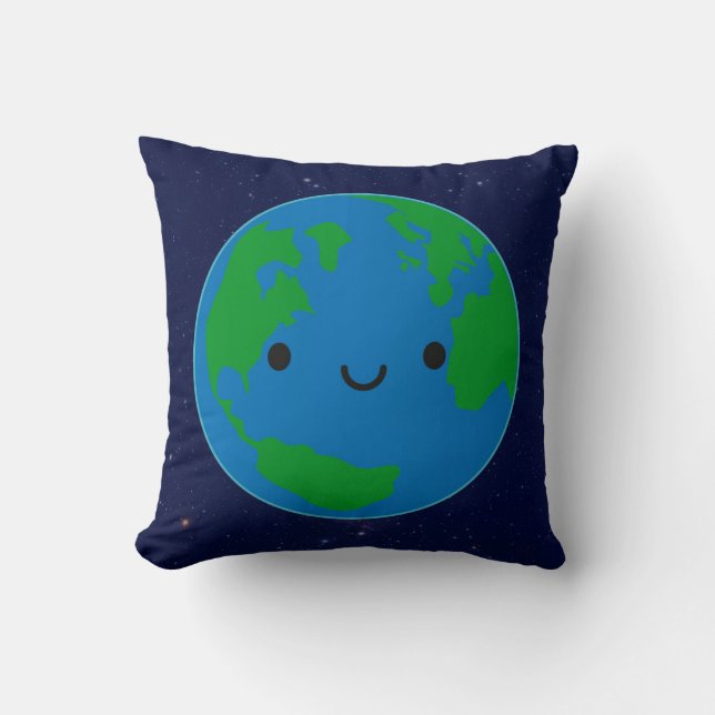Happy Planet Earth Cushion (Front)