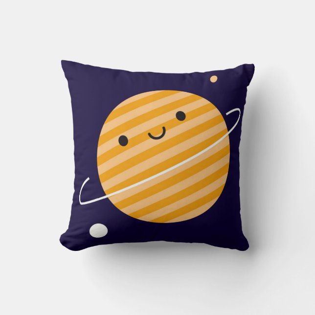 Happy Planet in Space Cushion (Front)