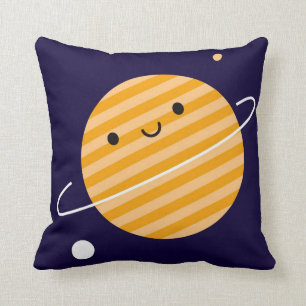 Happy Planet in Space Cushion
