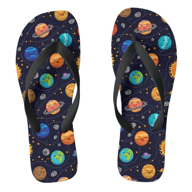 Happy Planets Flip Flops (Footbed)