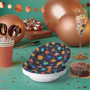 Happy Planets Paper Bowls Plate