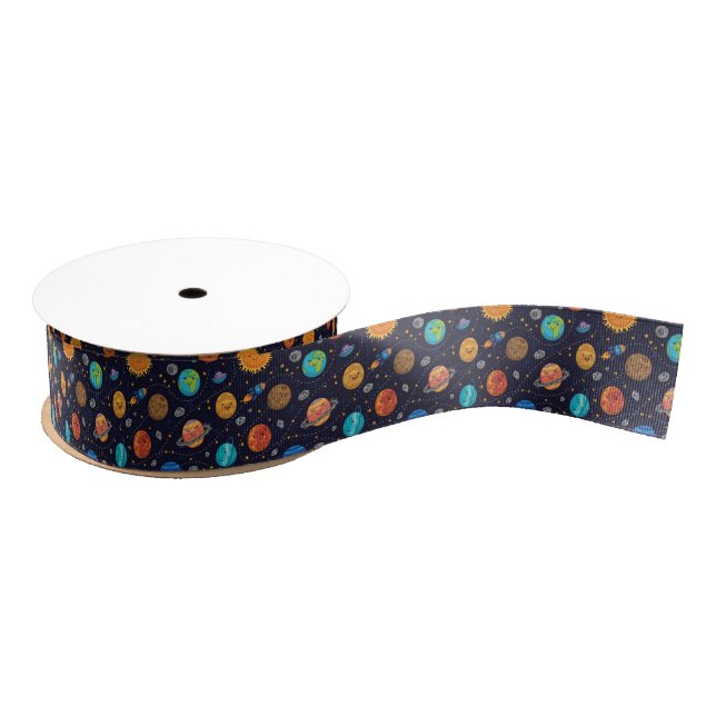 Happy Planets Ribbon Grosgrain Ribbon (Spool)