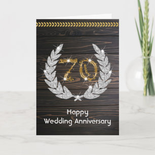 Happy Platinum 70th Wedding Anniversary  Card