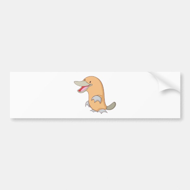 Happy Platypus Bumper Sticker (Front)