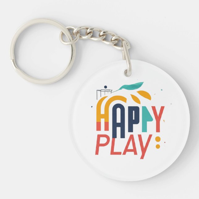 Happy Play Red Key Ring (Front)