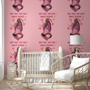 Happy Playful Sloth Custom Text Funny Wallpaper