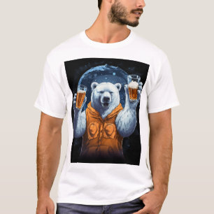 Happy Polar Bear 2D Illustration T-Shirt .png De