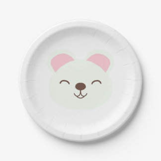Happy Polar Bear  Paper Plate
