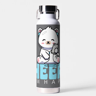 Happy Polar Bear Water Bottle