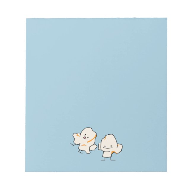 Happy Popcorn kernels popping buttered corn Notepad (Front)