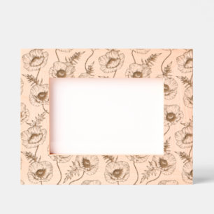 Happy Poppy Vine Etched Wooden Frame