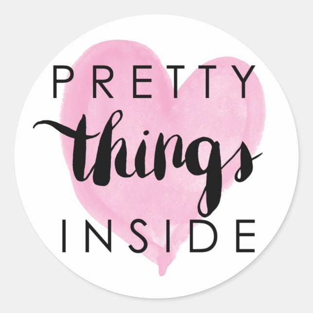 Happy Post Pretty Things Inside Classic Round Sticker (Front)