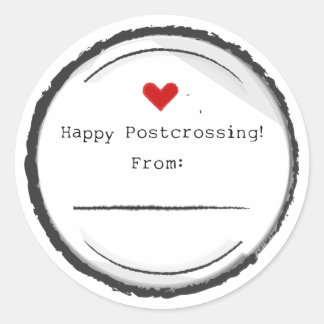 Happy Postcrossing postcard stickers