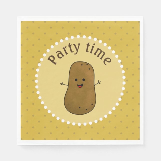 Happy Potato Party Time Napkin (Front)
