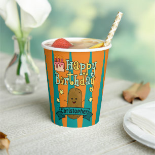Happy Potato Party Time Paper Cups