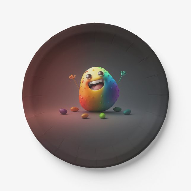 Happy Potato Party Time Paper Plates (Front)