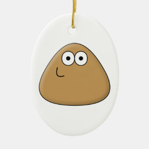 Happy Pou - Oval Ornament