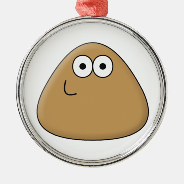 Happy Pou - Premium Round Ornament (Front)