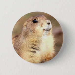 Happy Prairie dog button