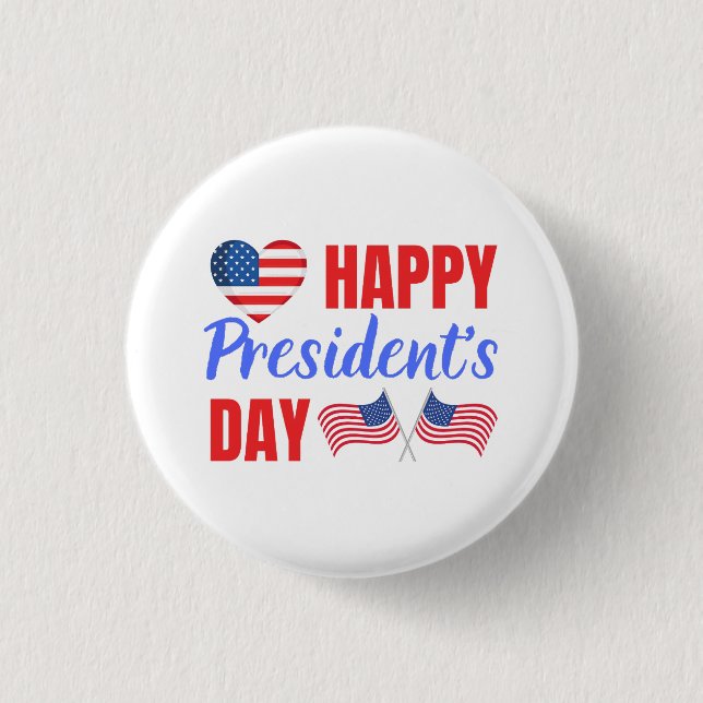 Happy President's Day  3 Cm Round Badge (Front)